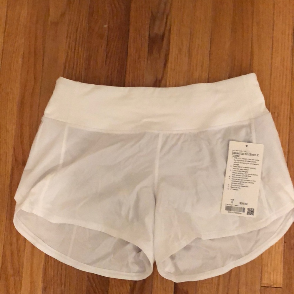 Lululemon White Speed Up Short